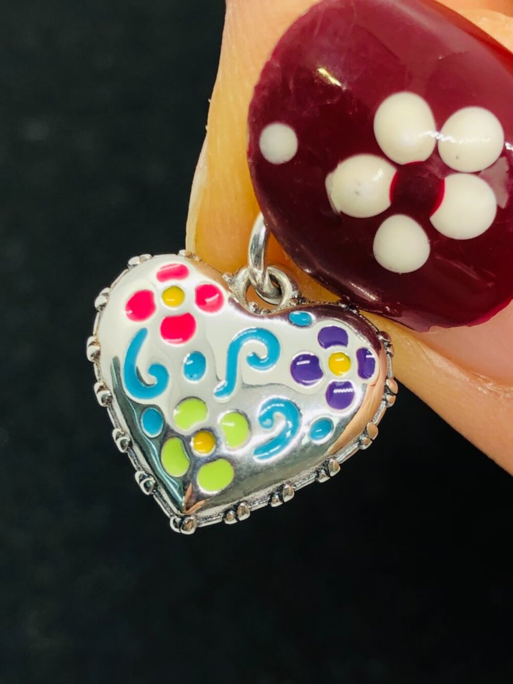 James Avery Enamel Consuela Heart Charm